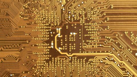 Copper colored circuit board