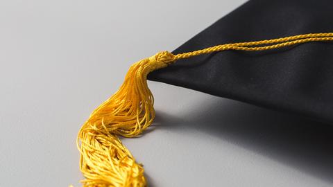 Closeup of graduation cap