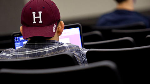 student studying