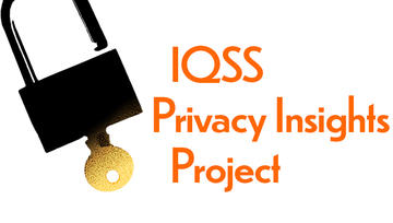 Black padlock unlocked by noisy-textured gold key with Data Privacy Insights text