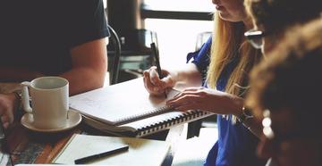 taking notes on paper