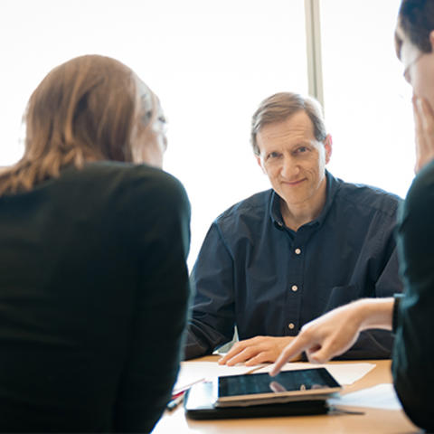 gary king in a meeting