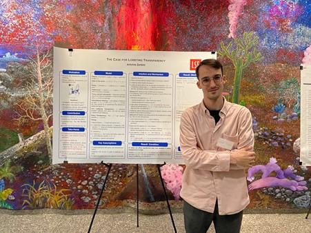 Antoine Zerbini with his graduate poster