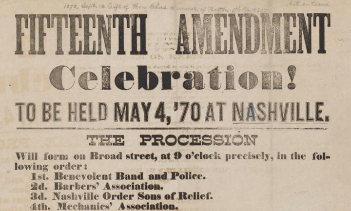 Top portion of historical print with headline that reads 