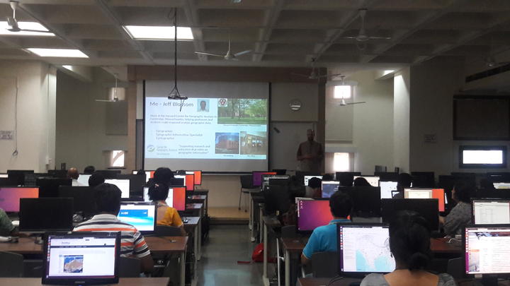 Lecturing to students at IIT Bombay
