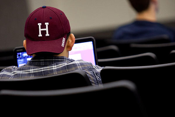 student studying