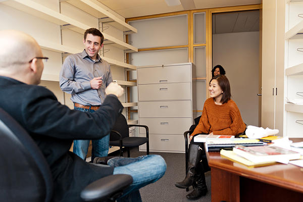 professor and student talking
