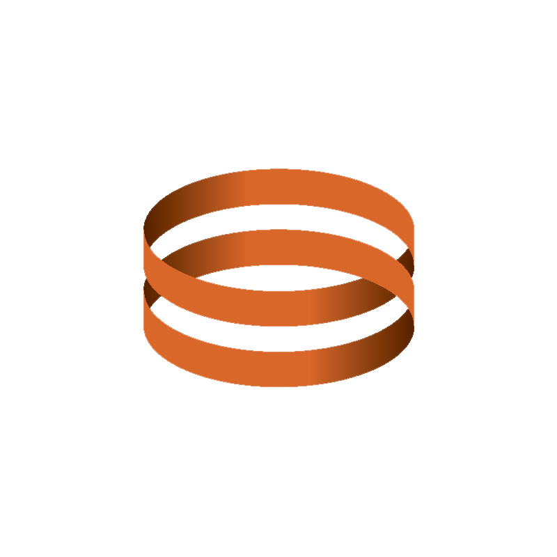 IQSS logo, two interlocked orange rings stacked vertically