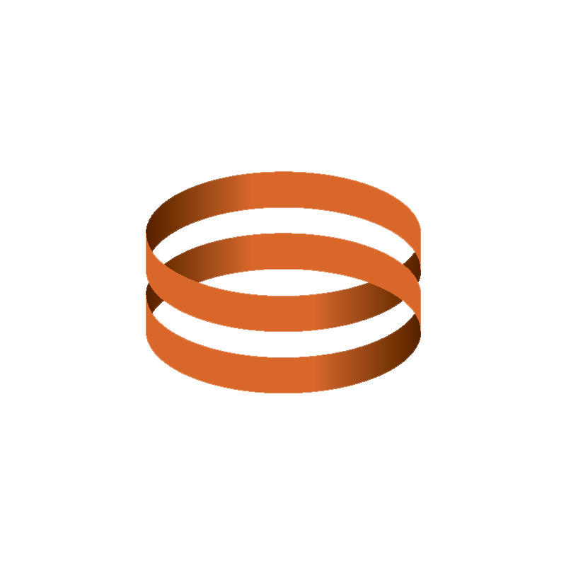 IQSS logo, two interlocked orange rings stacked vertically