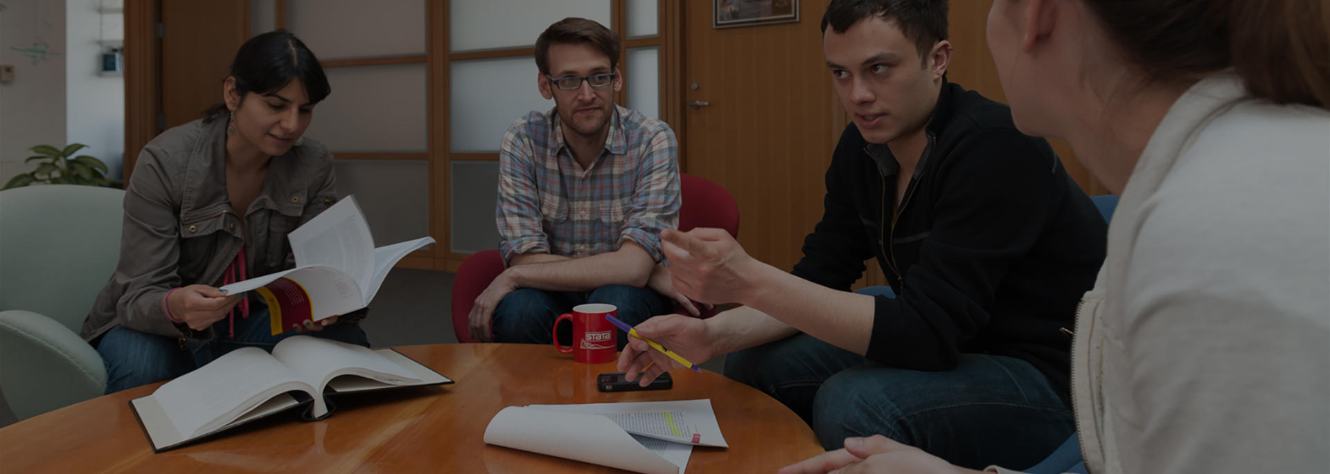 grad students talking